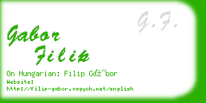 gabor filip business card